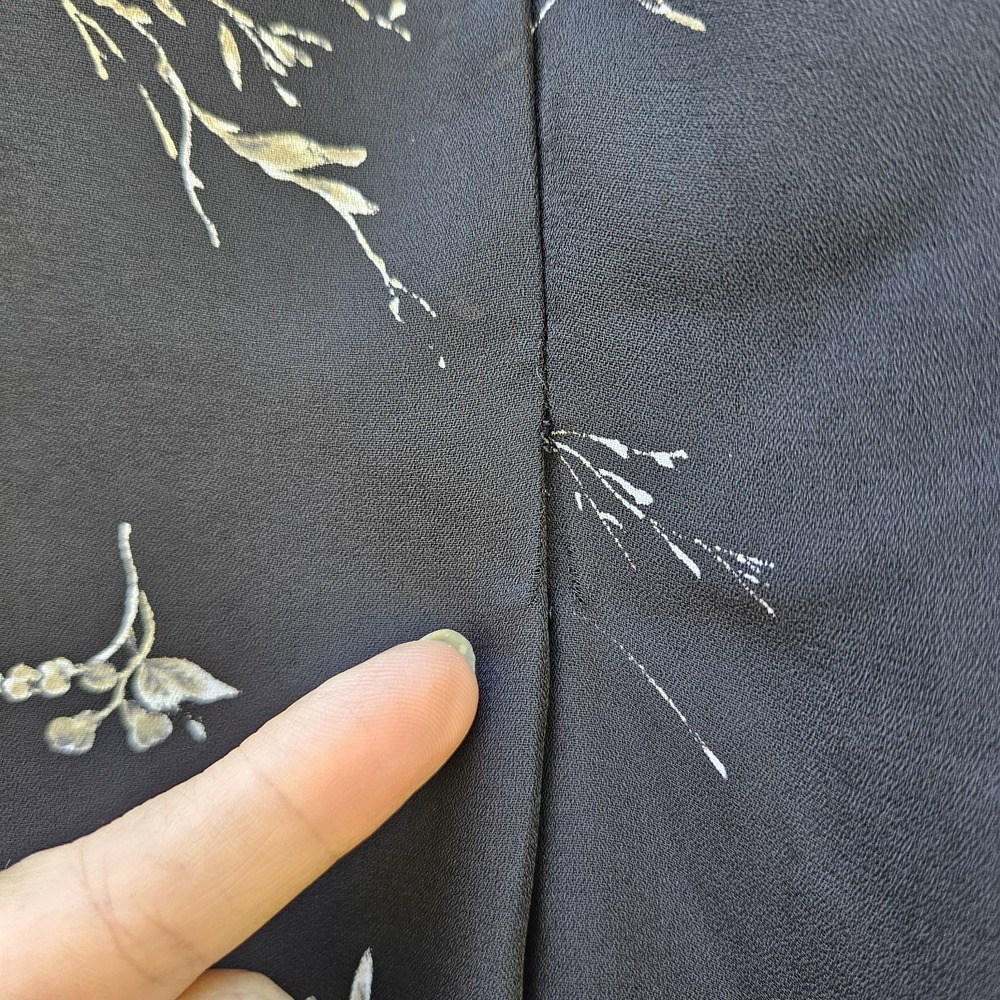 Vtg Casual Corner Floral Maxi Dress Womens 12 Cottagecore Ethereal Dark Romantic - Picture 11 of 14